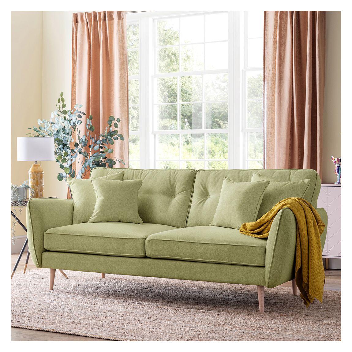 The Sckandi Large Sofa Kendal Lichen main product photo