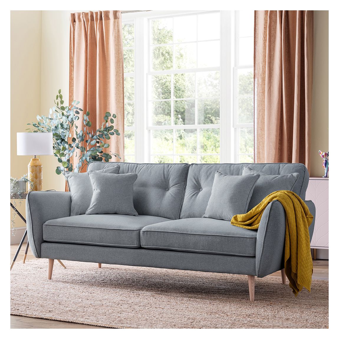 The Sckandi Large Sofa Kendal Petrol main product photo