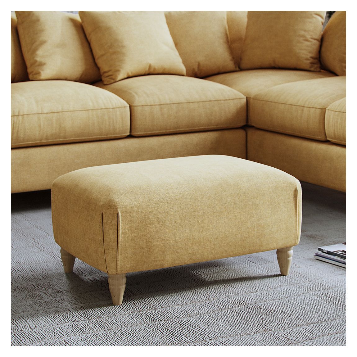 The Brentwood Footstool Linnet Corn main product photo
