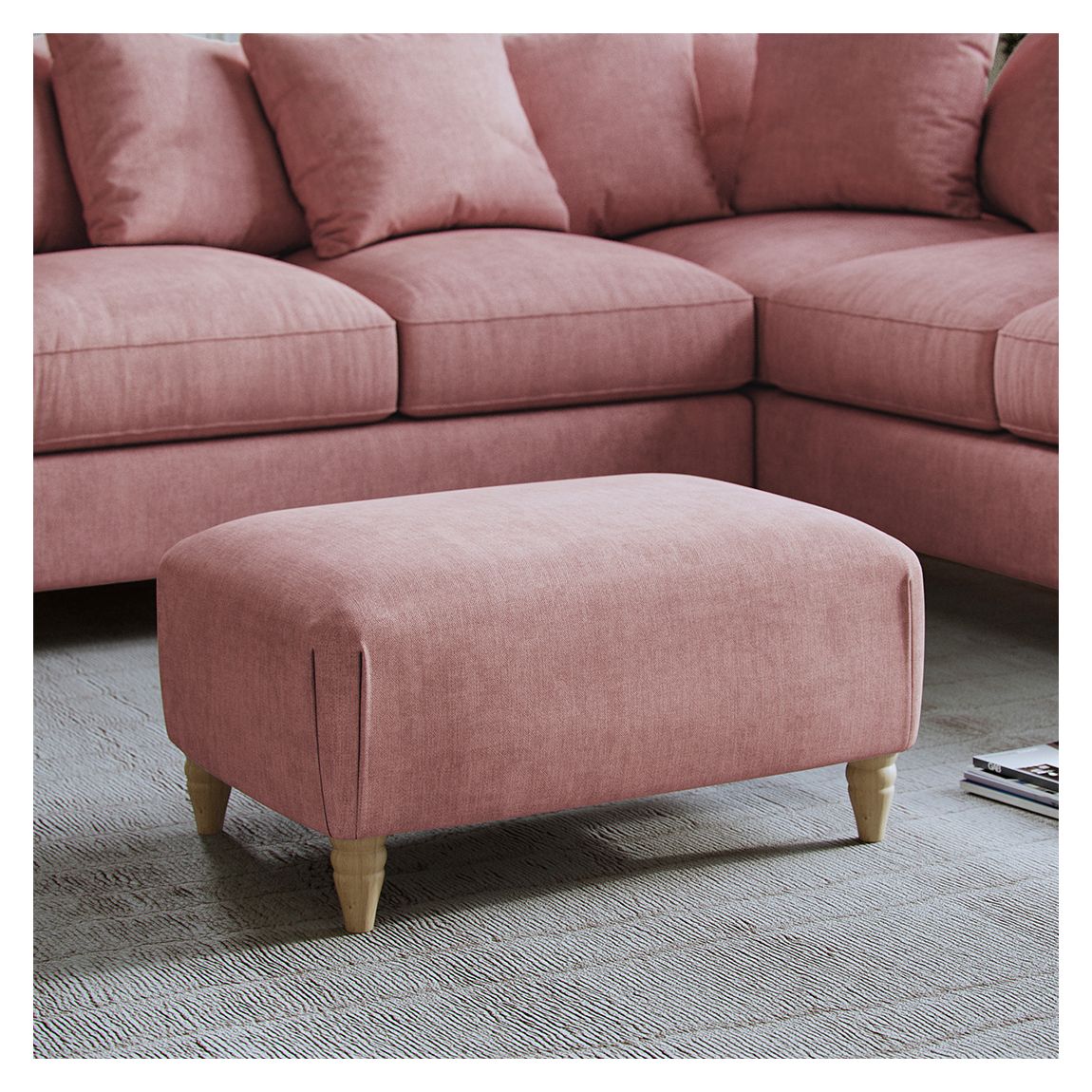 The Brentwood Footstool Linnet Pastel main product photo