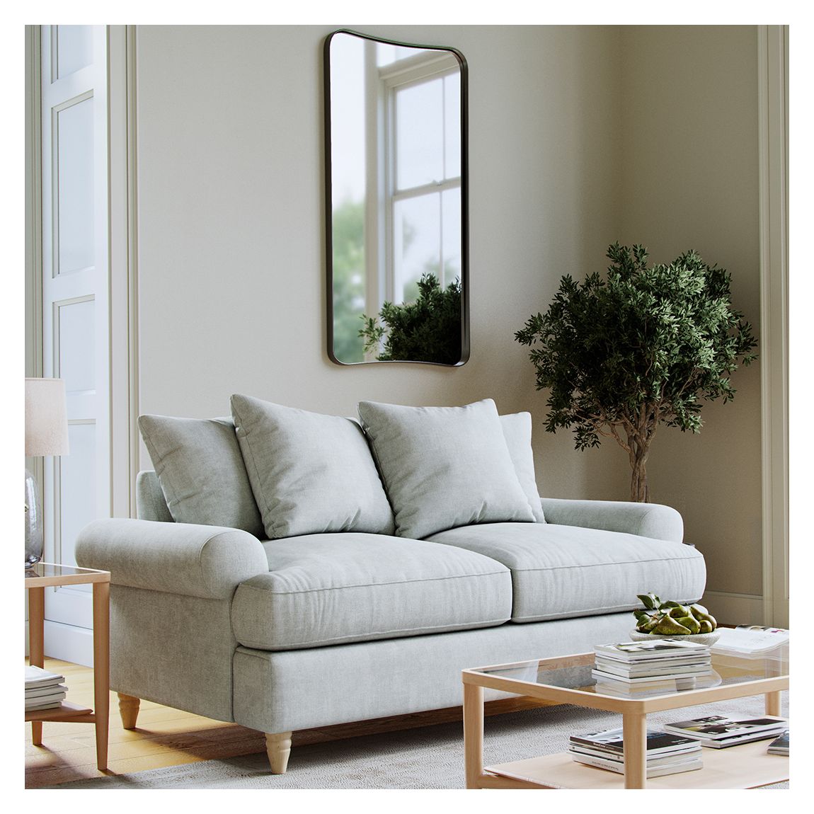 The Brentwood medium Sofa Linnet Aqua main product photo