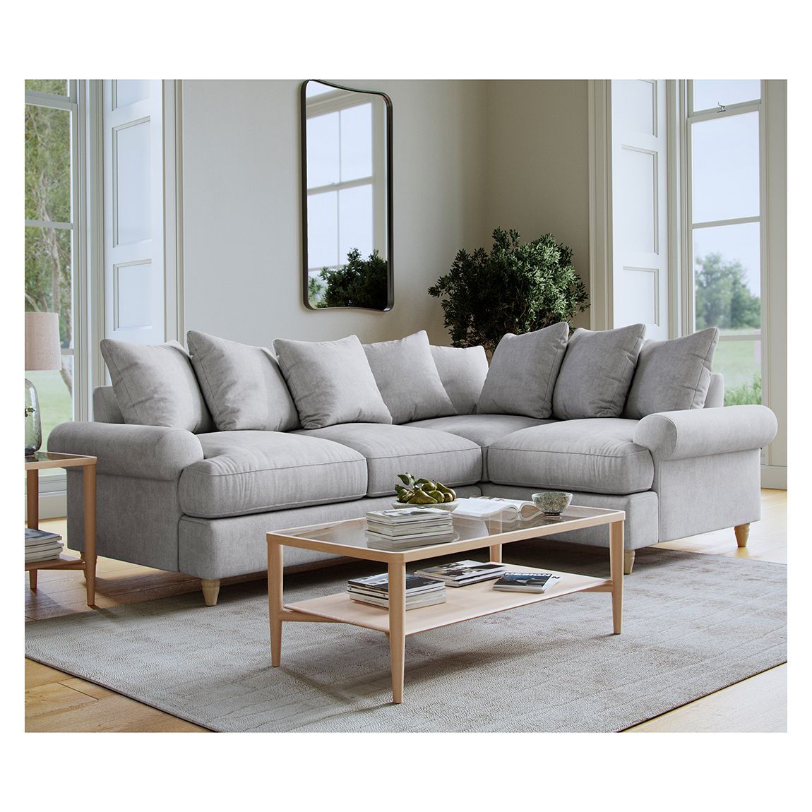 The Brentwood 2 Corner 1 Linnet Dove Grey main product photo