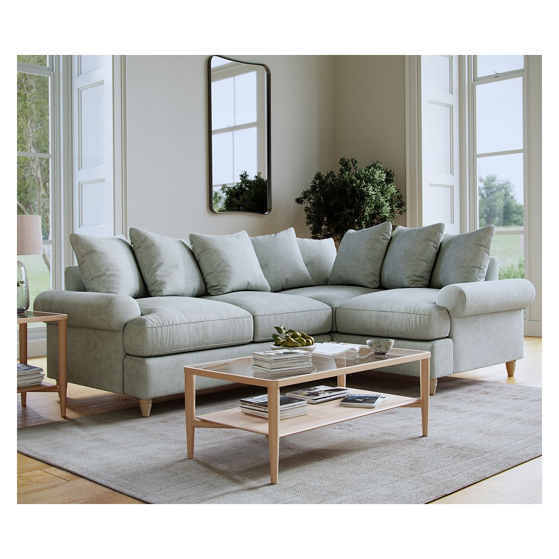 The Brentwood 2 Corner 1 Linnet Aqua main product photo