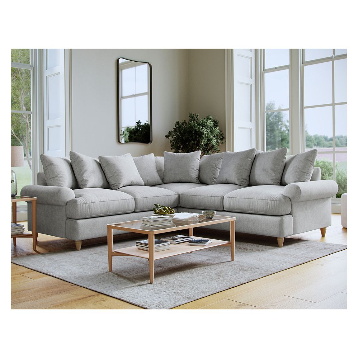 The Brentwood 2 Corner 2 Linnet Dove Grey main product photo