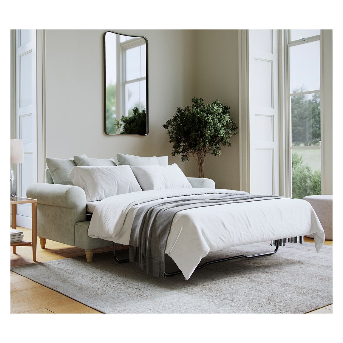 The Brentwood Sofa Bed Linnet Aqua main product photo
