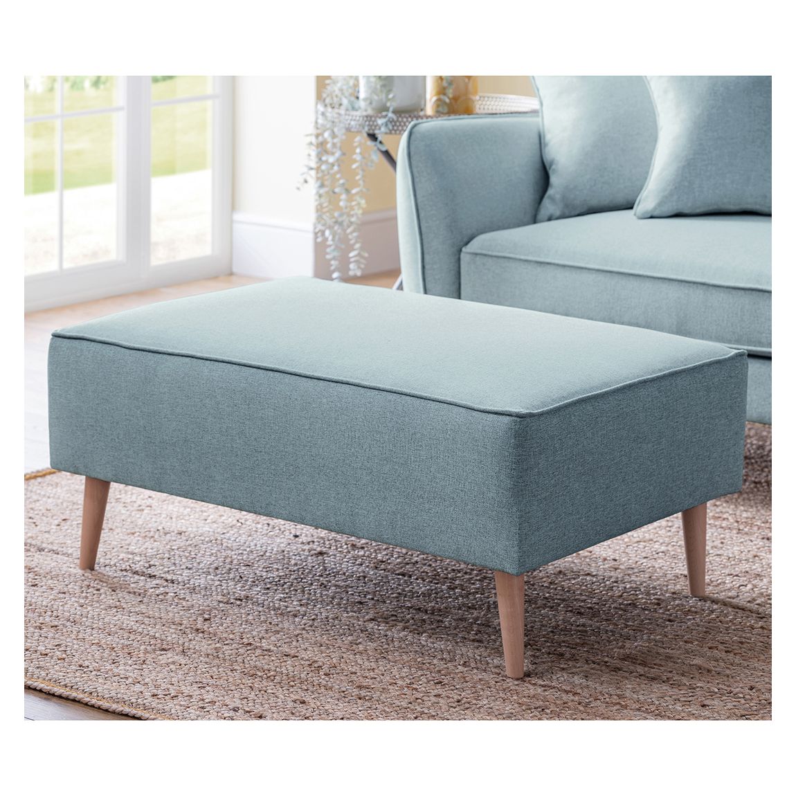 The Sckandi Footstool Kendal Lagoon main product photo