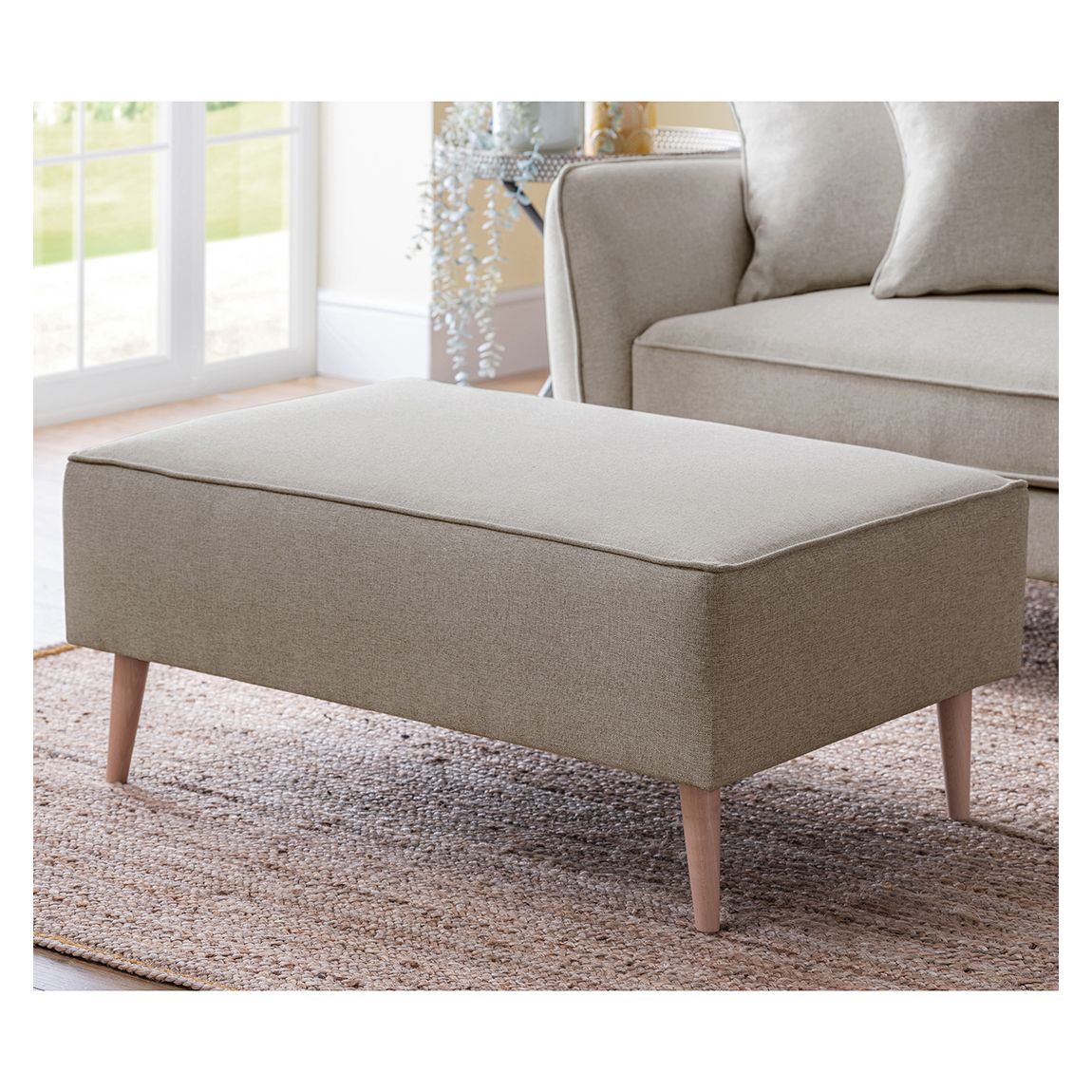 The Sckandi Footstool Kendal Mink main product photo