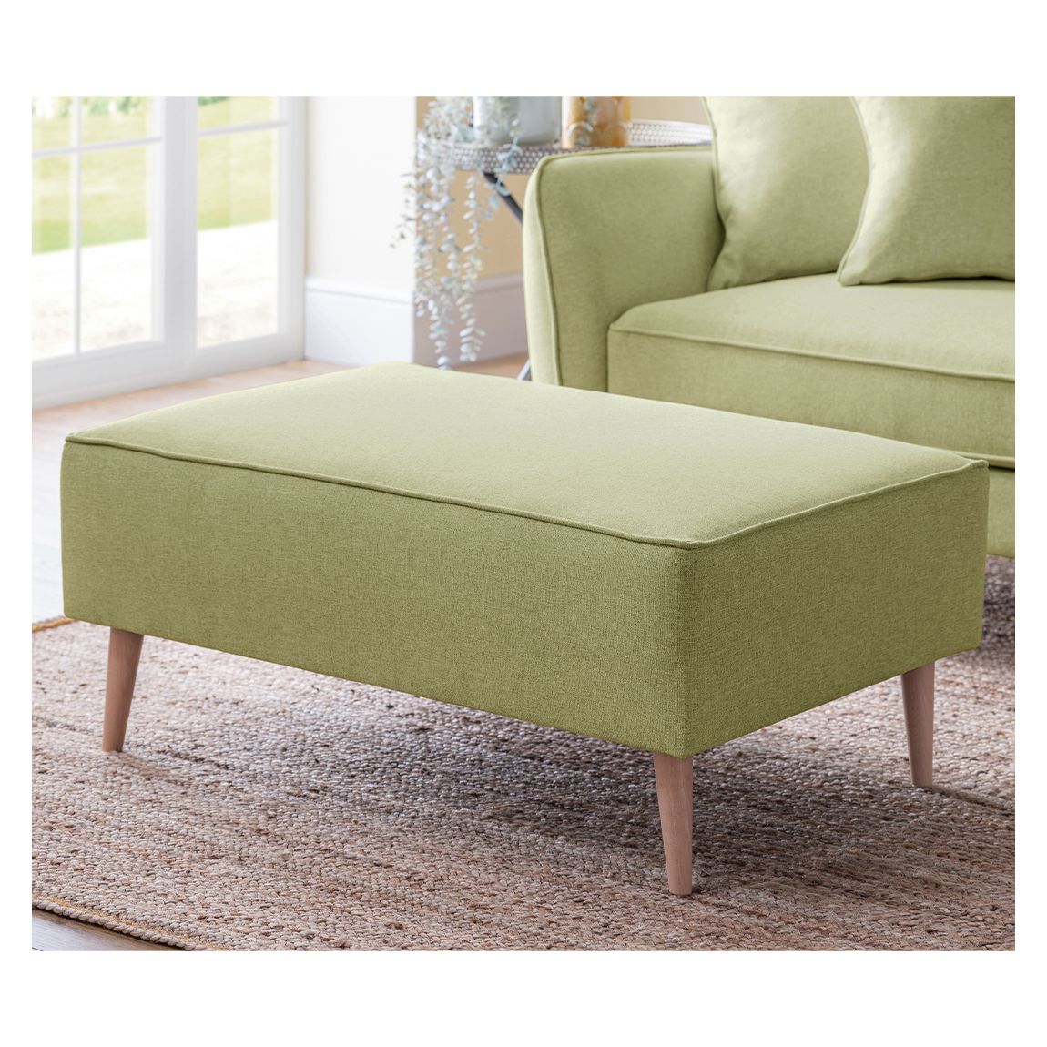 The Sckandi Footstool Kendal Lichen main product photo