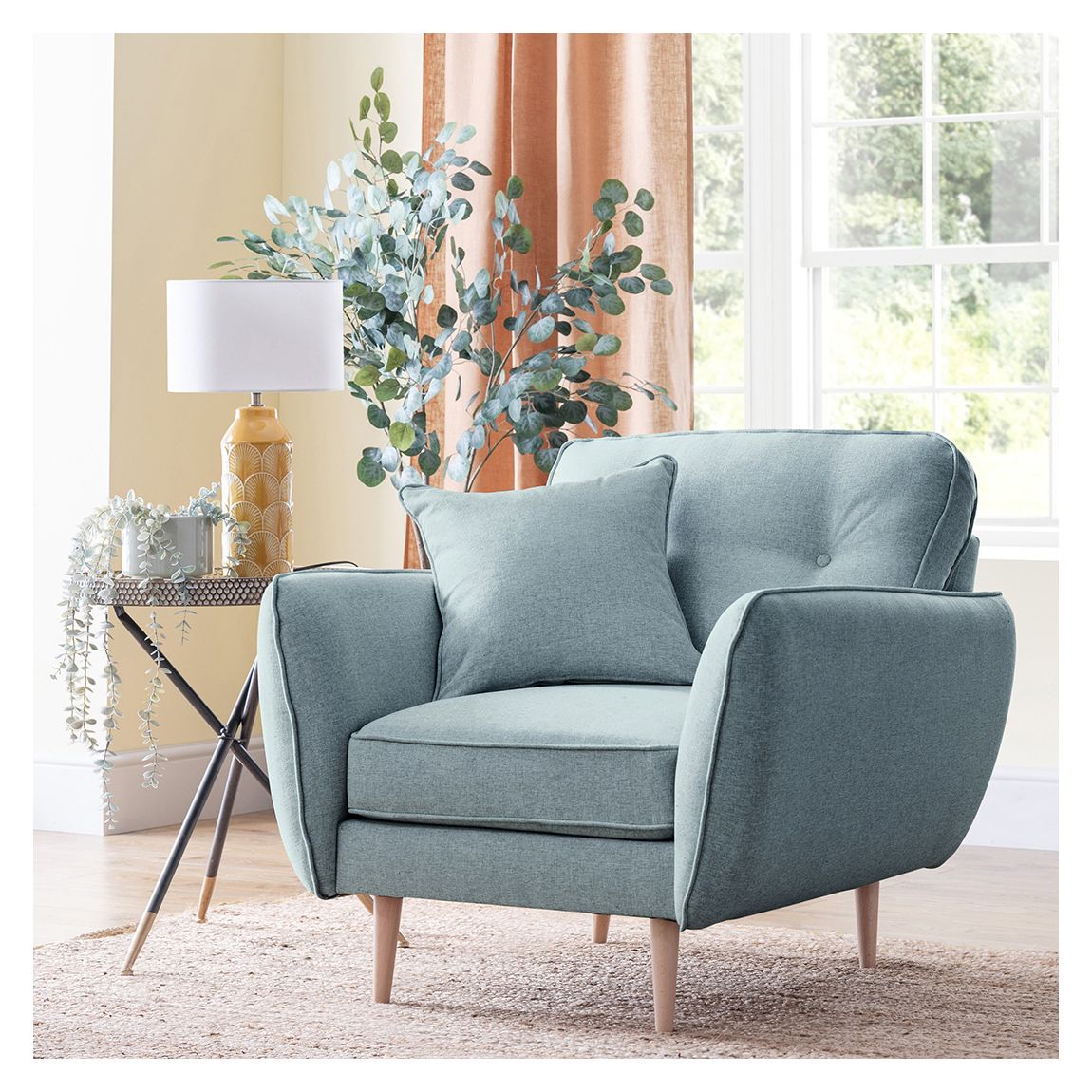 The Sckandi Armchair Kendal Lagoon main product photo