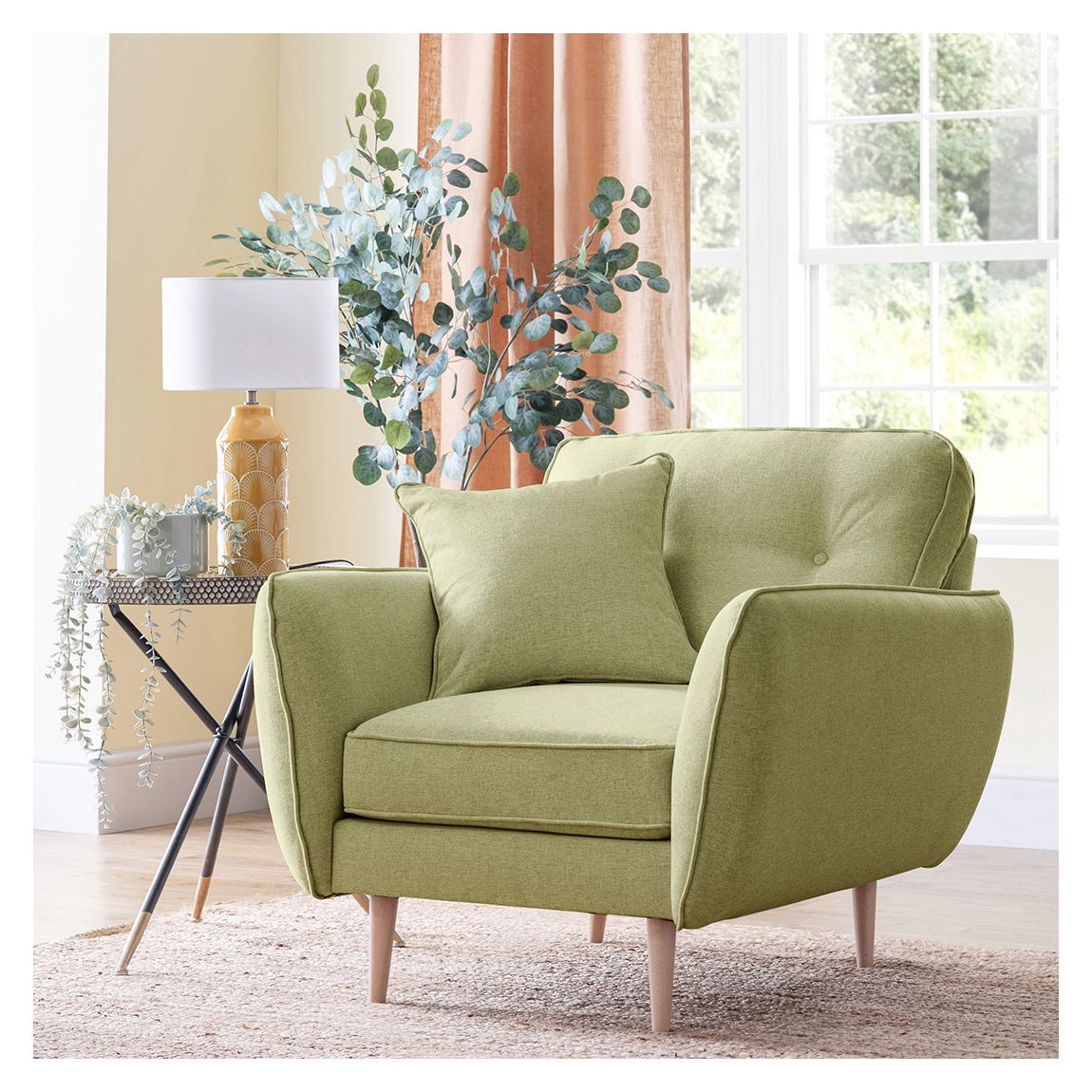 The Sckandi Armchair Kendal Lichen main product photo