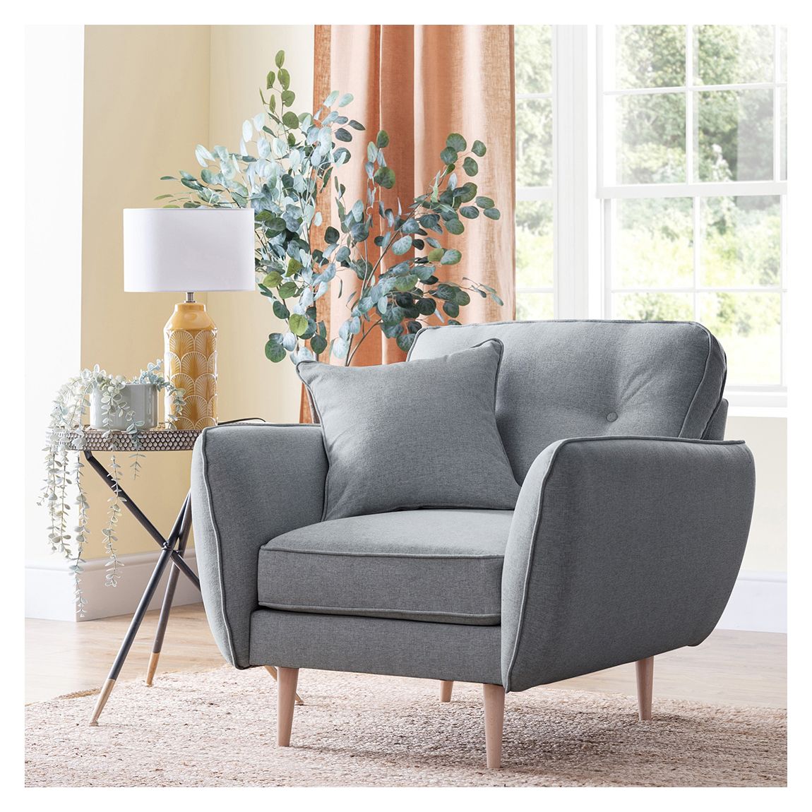 The Sckandi Armchair Kendal Petrol main product photo