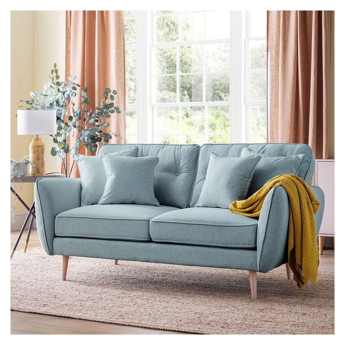 The Sckandi medium Sofa Kendal Lagoon main product photo