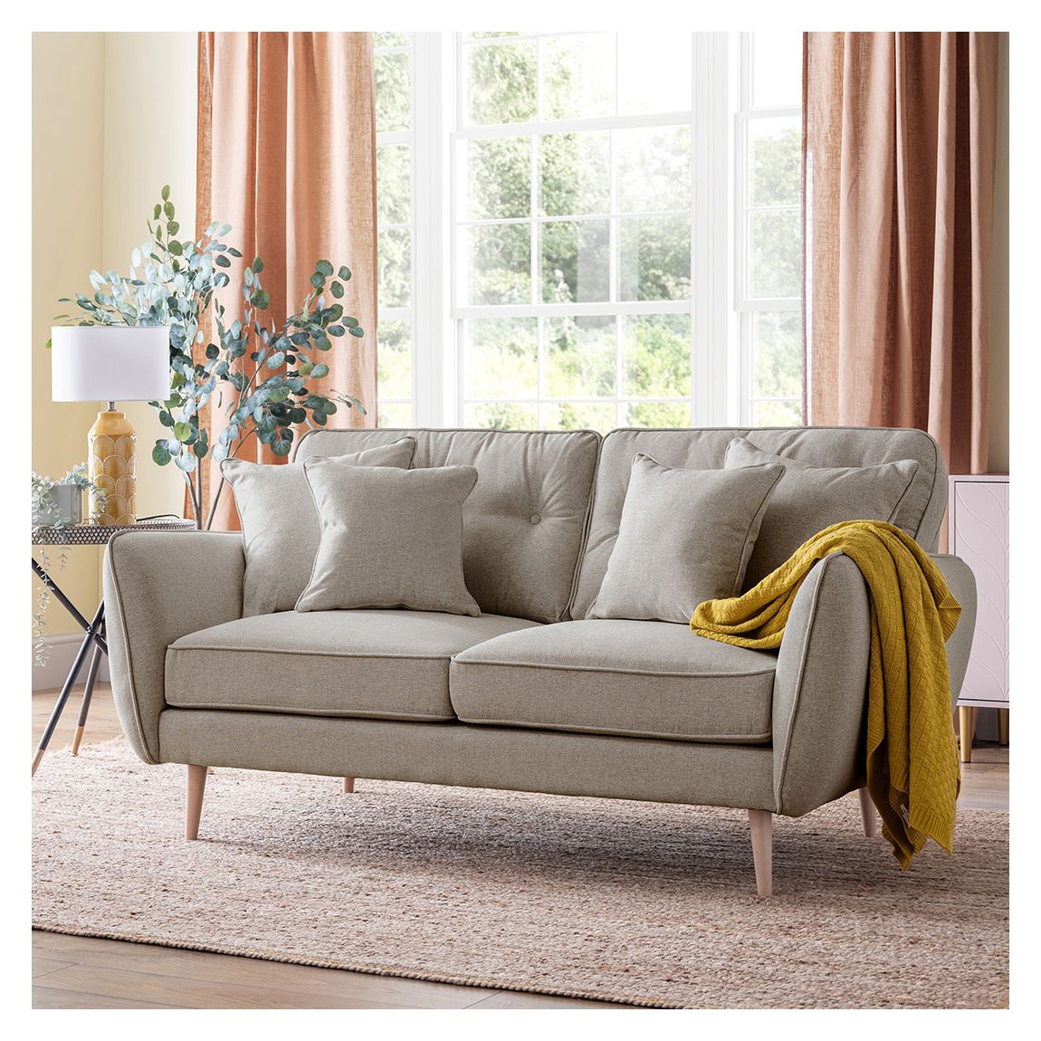 The Sckandi medium Sofa Kendal Mink main product photo