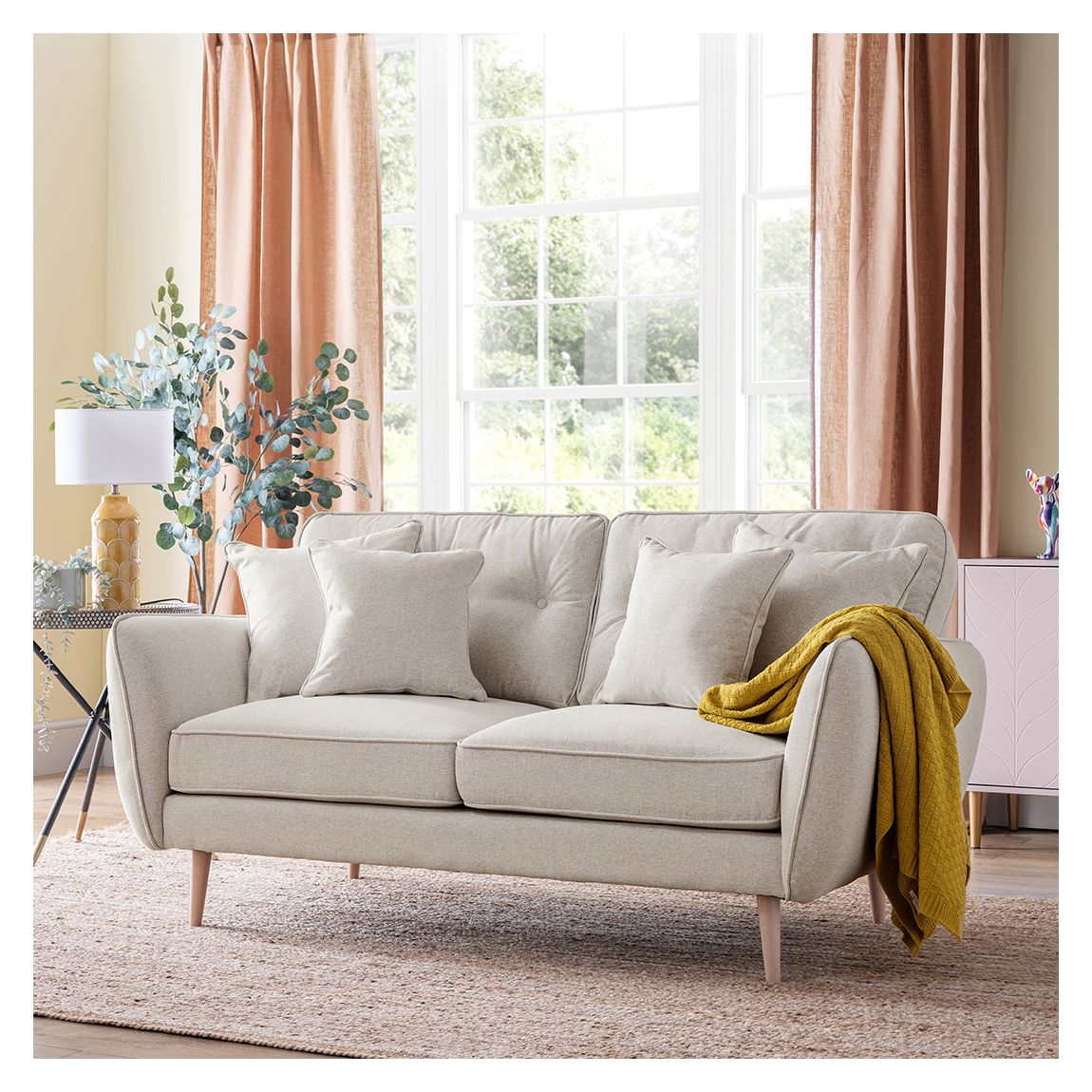 The Sckandi medium Sofa Kendal Linen main product photo