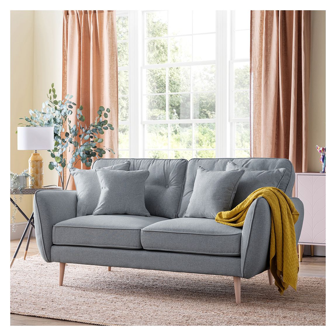 The Sckandi medium Sofa Kendal Petrol main product photo