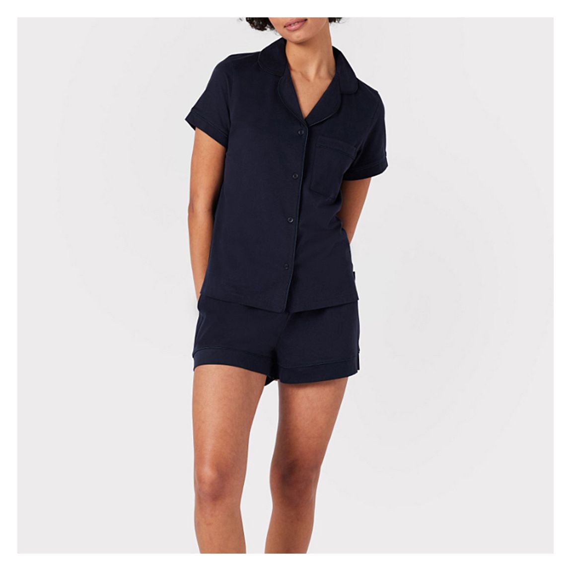 Navy Short Sleeve Shirt and Short Set main product photo