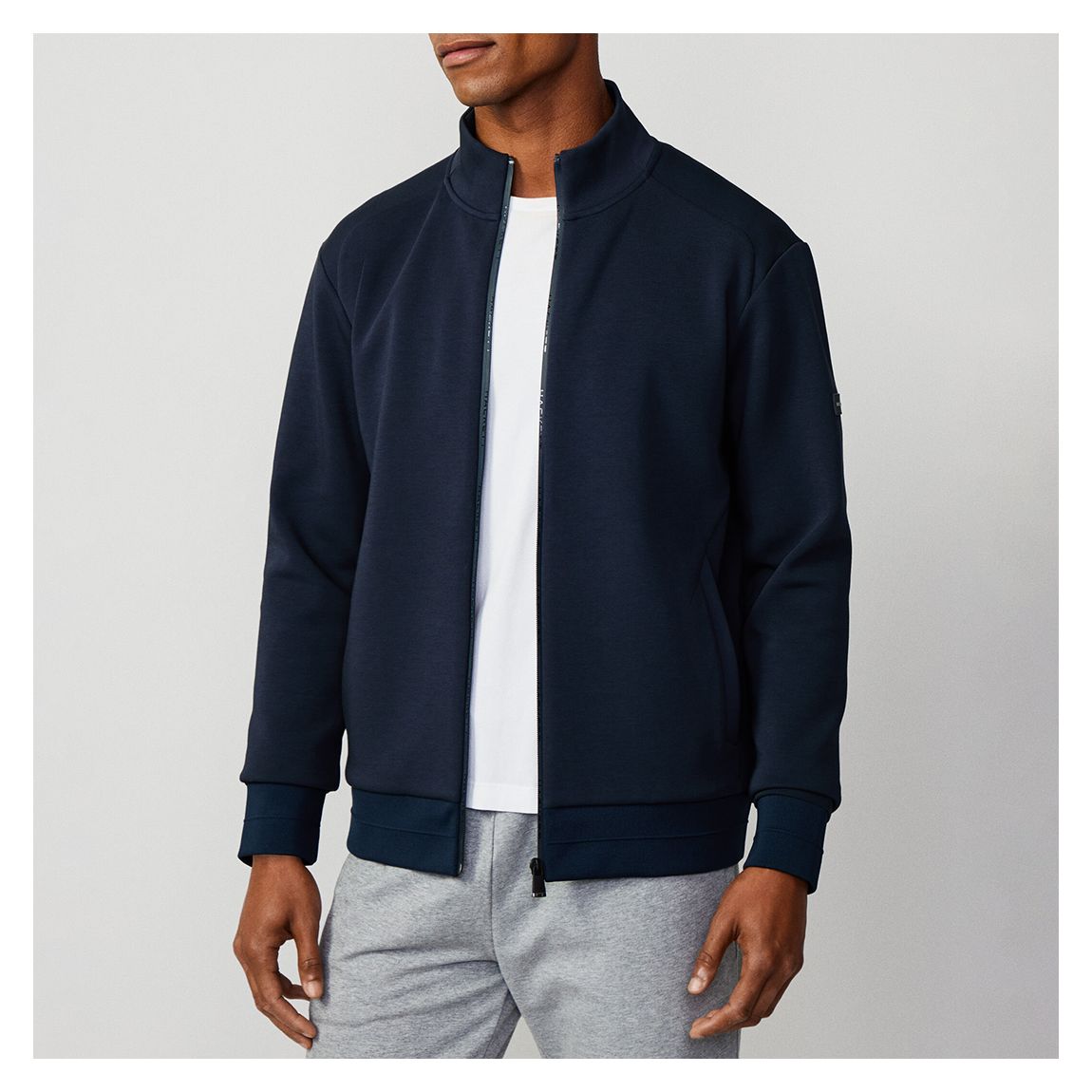Navy Classic Fit Cotton Blend Jacket main product photo