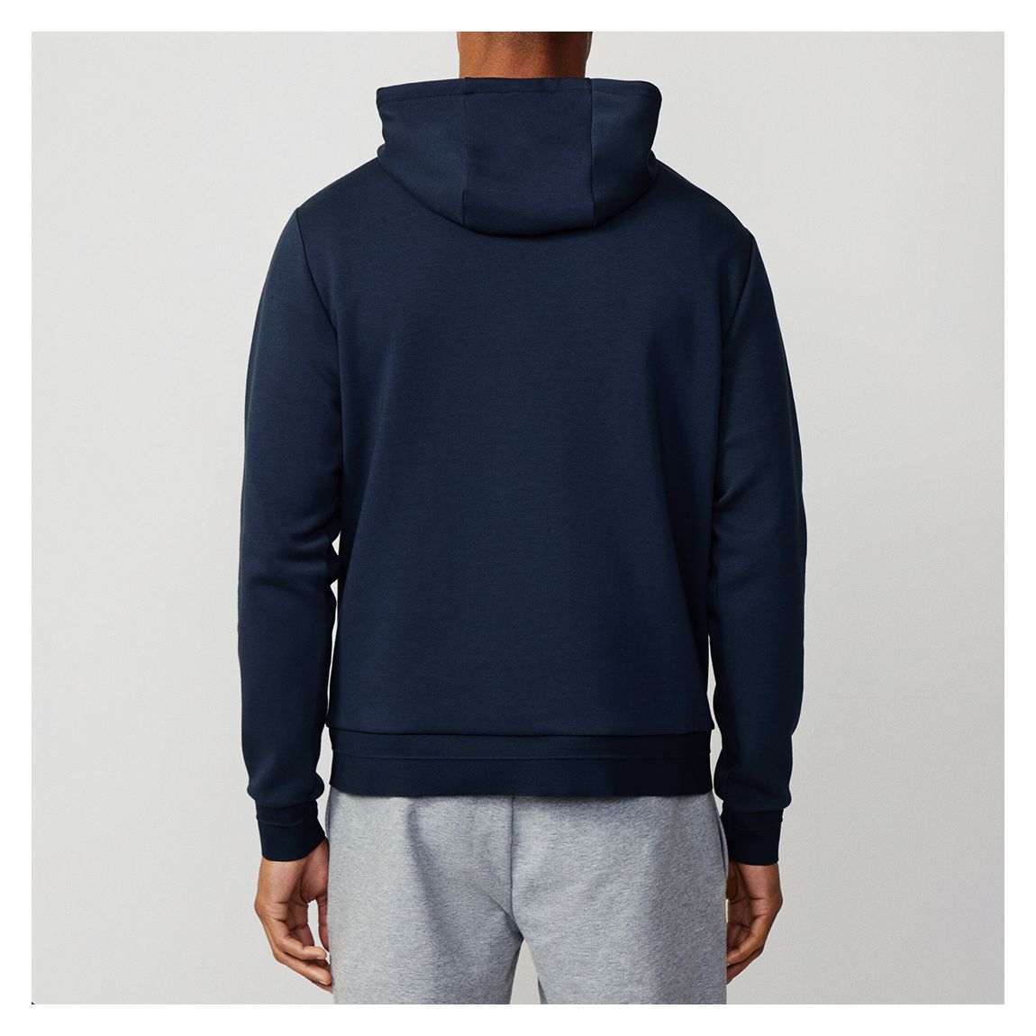 Navy Embossed Cotton Blend Hoodie main product photo