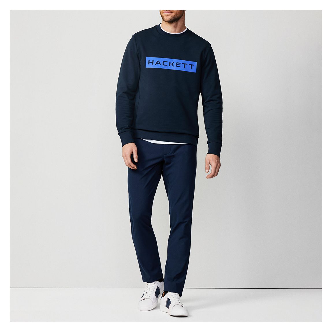 Navy Sport Cotton Blend Sweatshirt main product photo