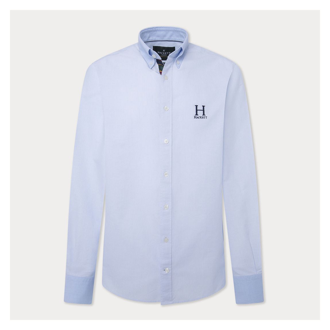 Light Blue Embroidered Oxford Cotton Shirt main product photo