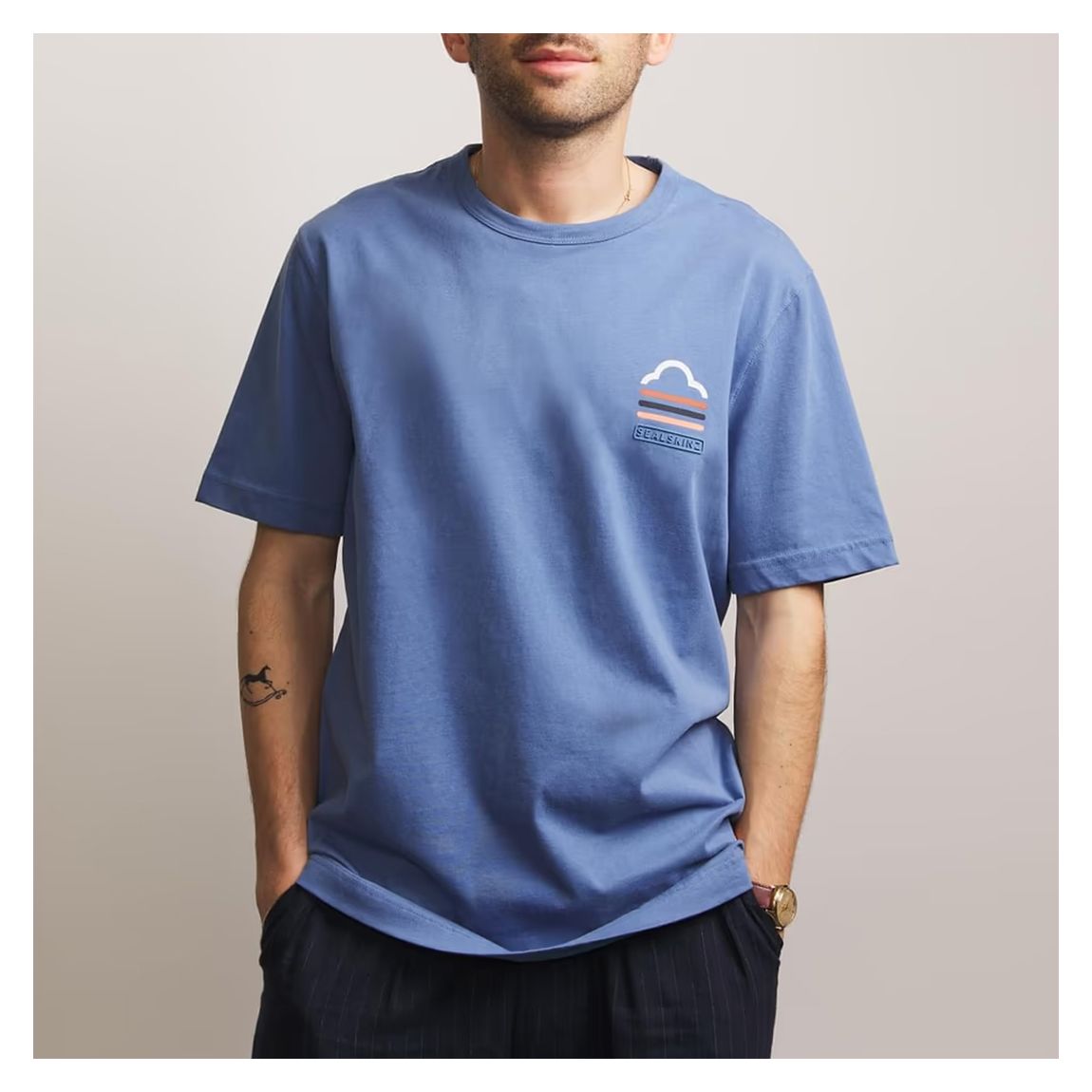 Blue Narford Cotton T-Shirt main product photo