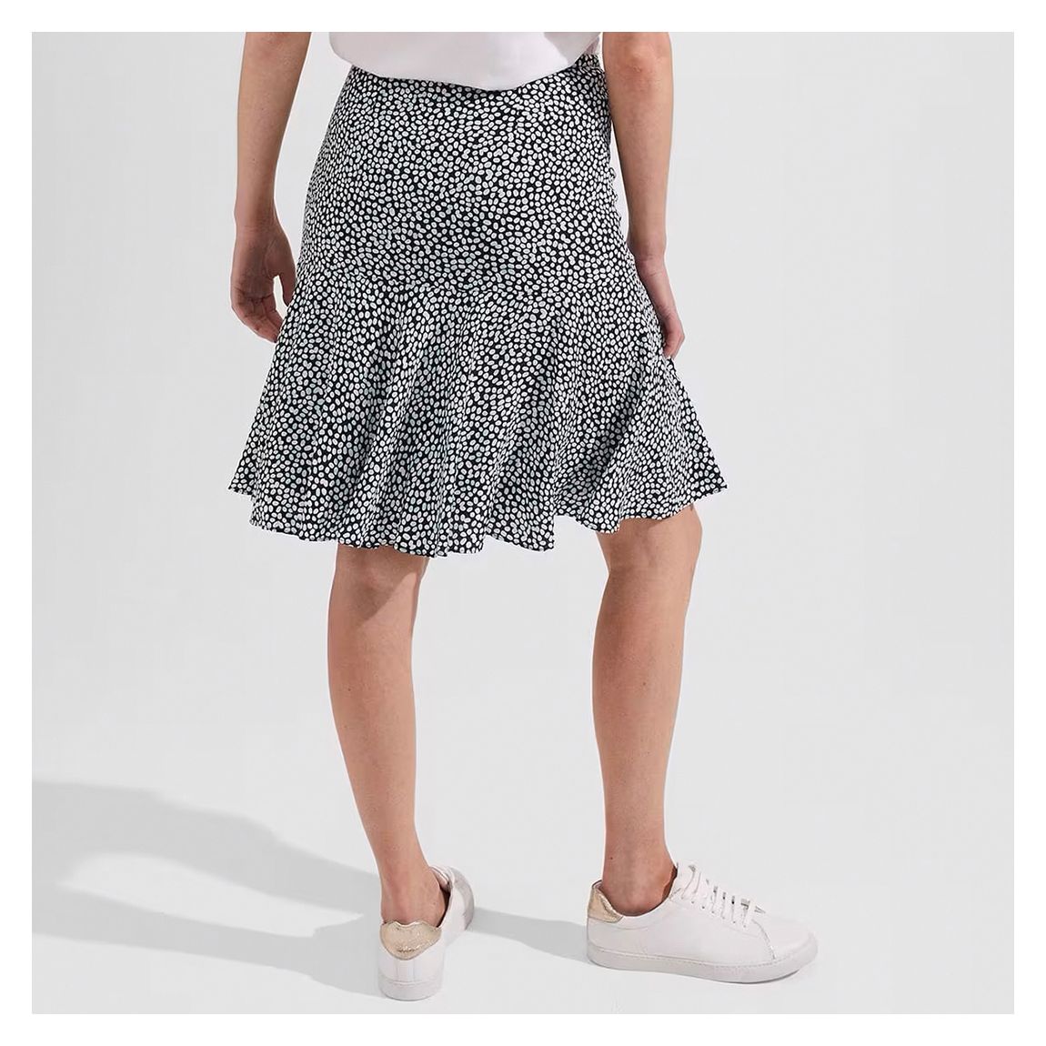 Navy Print Catalina Peplum Skirt main product photo
