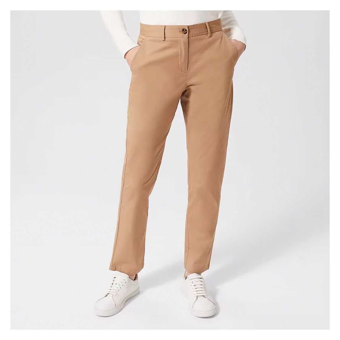 Camel Courtney Cotton Blend Chino Trousers main product photo