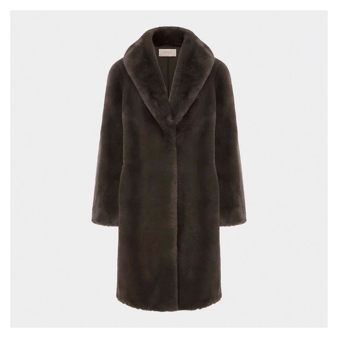 Brown Gabby Faux Fur Coat main product photo