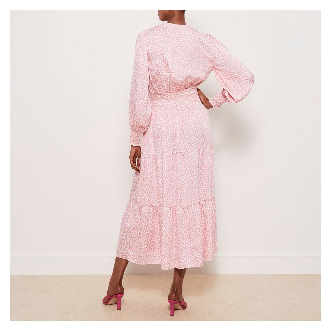 Pink Print Fairfax Midi Dress main product photo