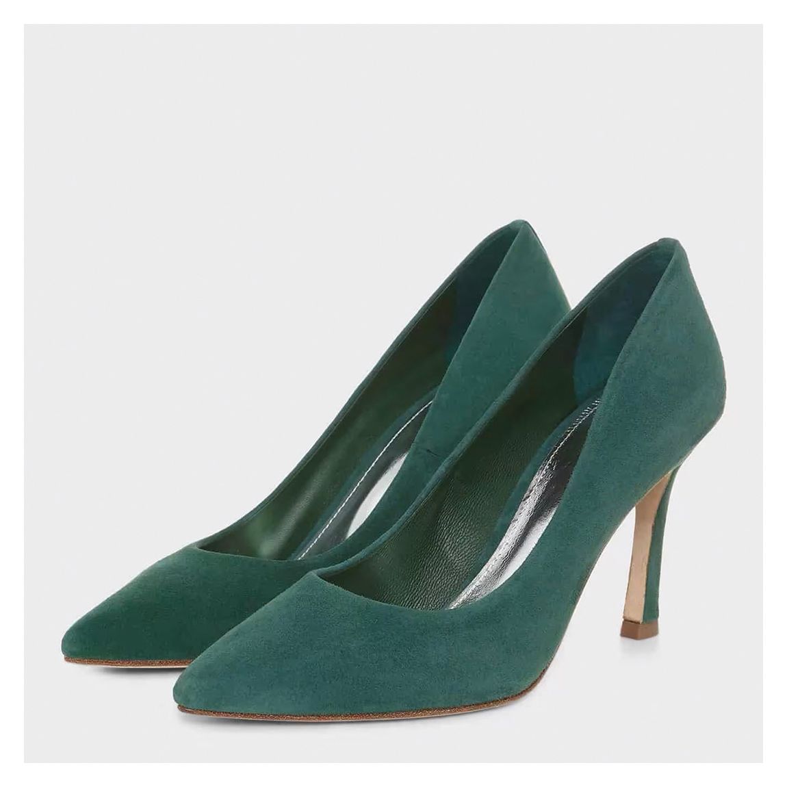 Dark Green Beaufort Suede Court Heels main product photo