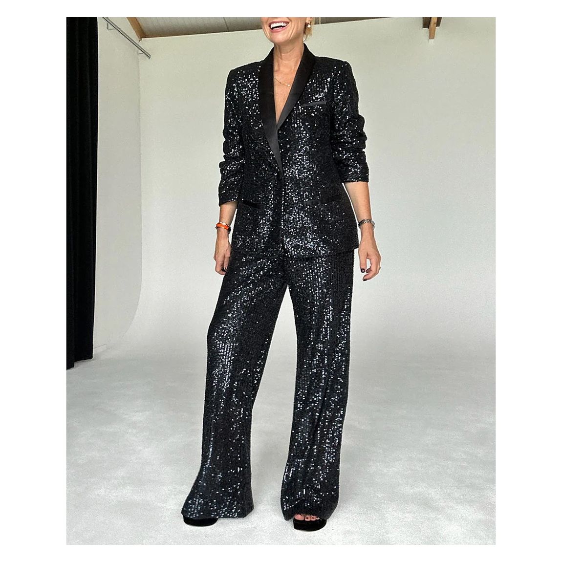 Navy Julienne Sequin Blazer main product photo
