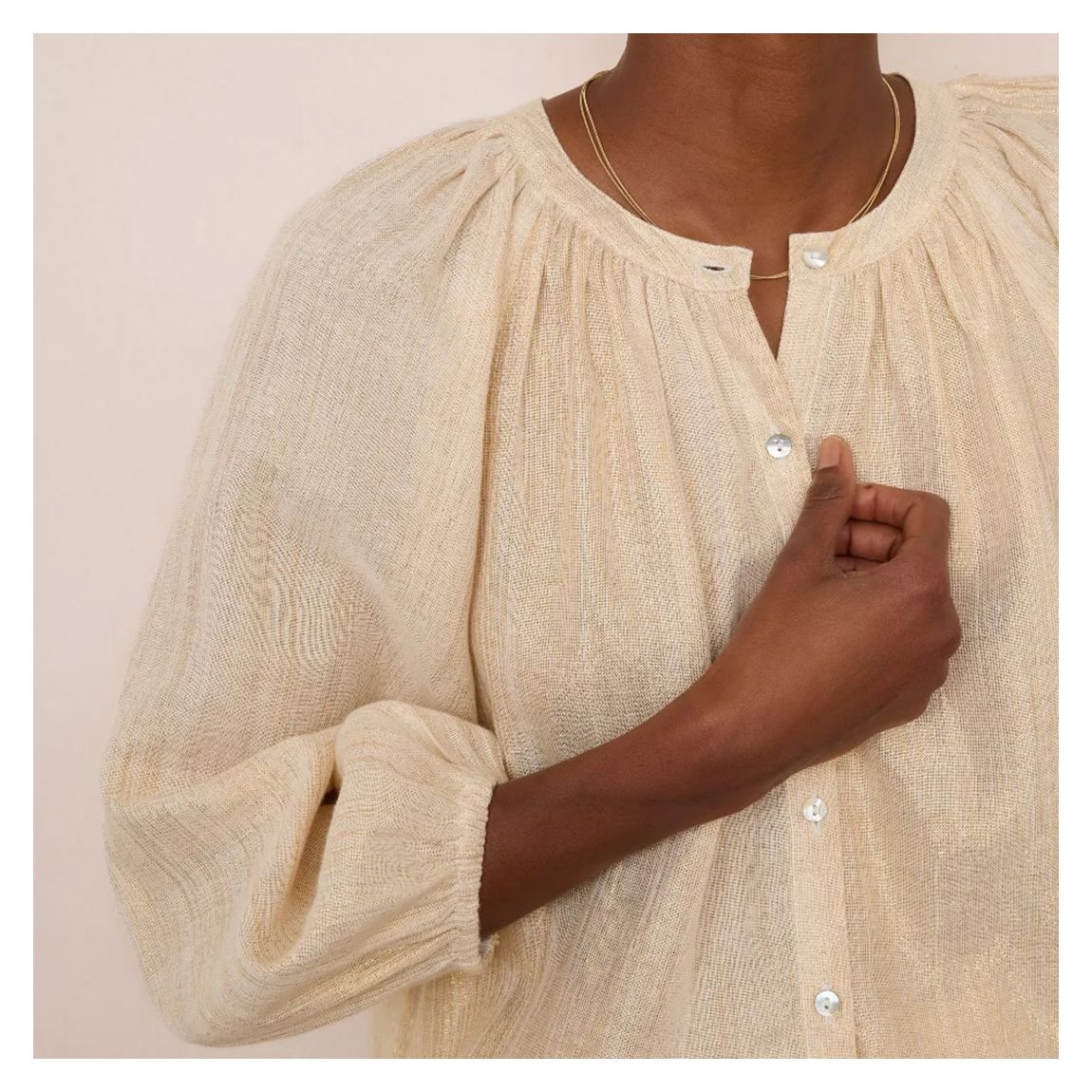 Gold Lauren Blouse main product photo