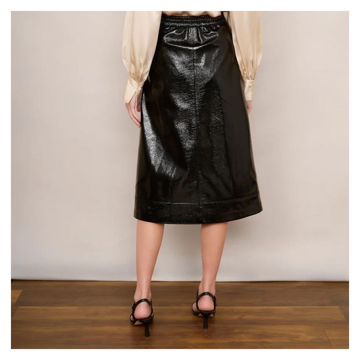 Black Remi Faux Leather Skirt main product photo