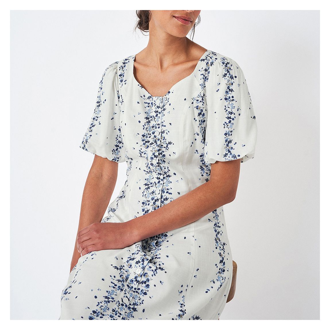 White/Blue Pippa Dress main product photo