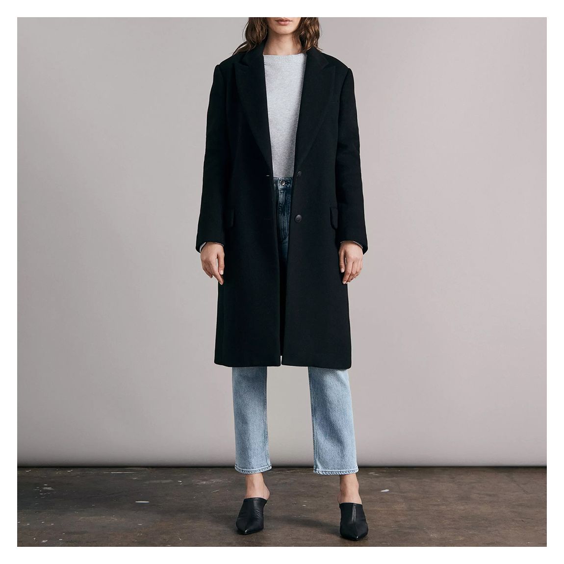 Black Wooster Wool Coat main product photo