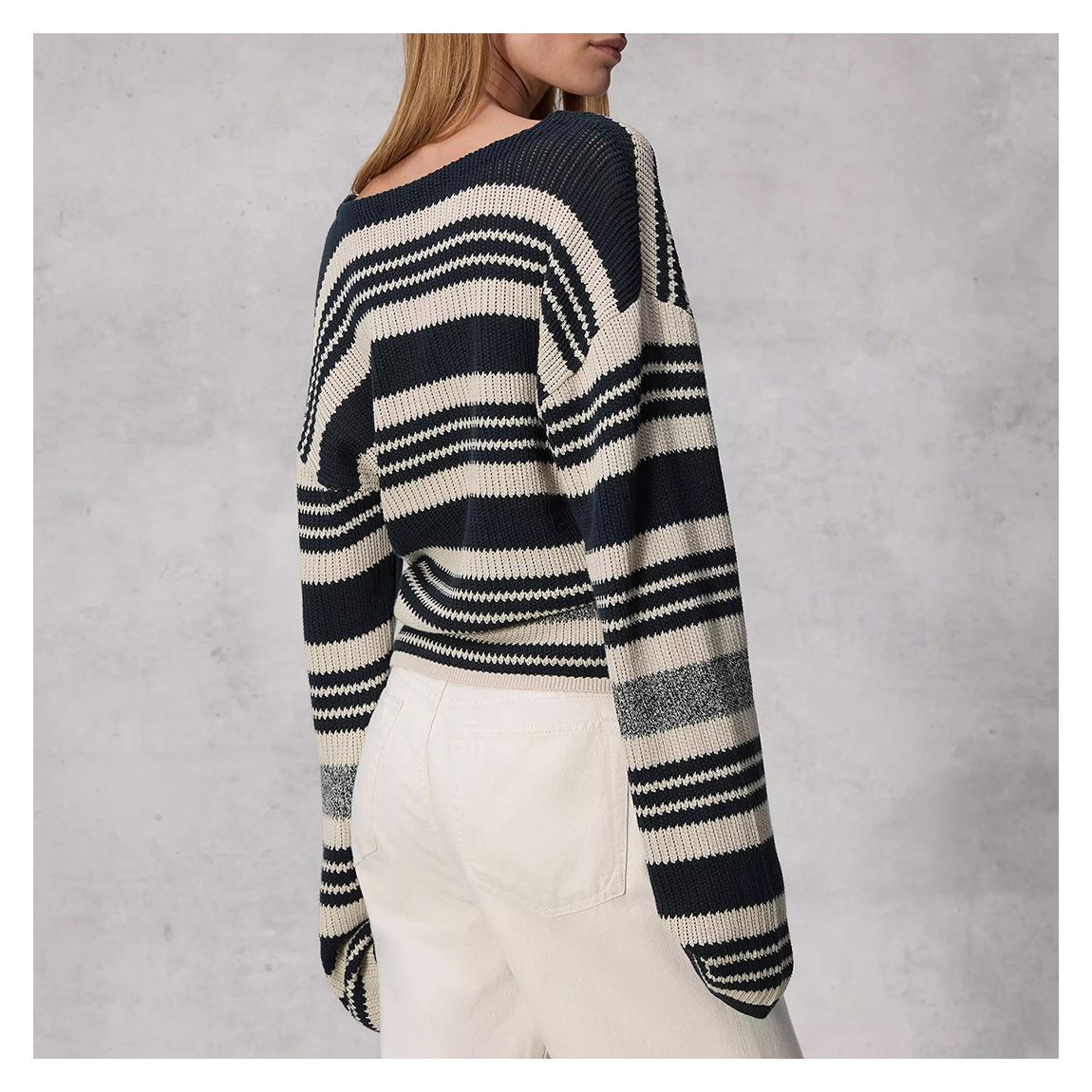 Beige Cyrus Stripe Cardigan main product photo
