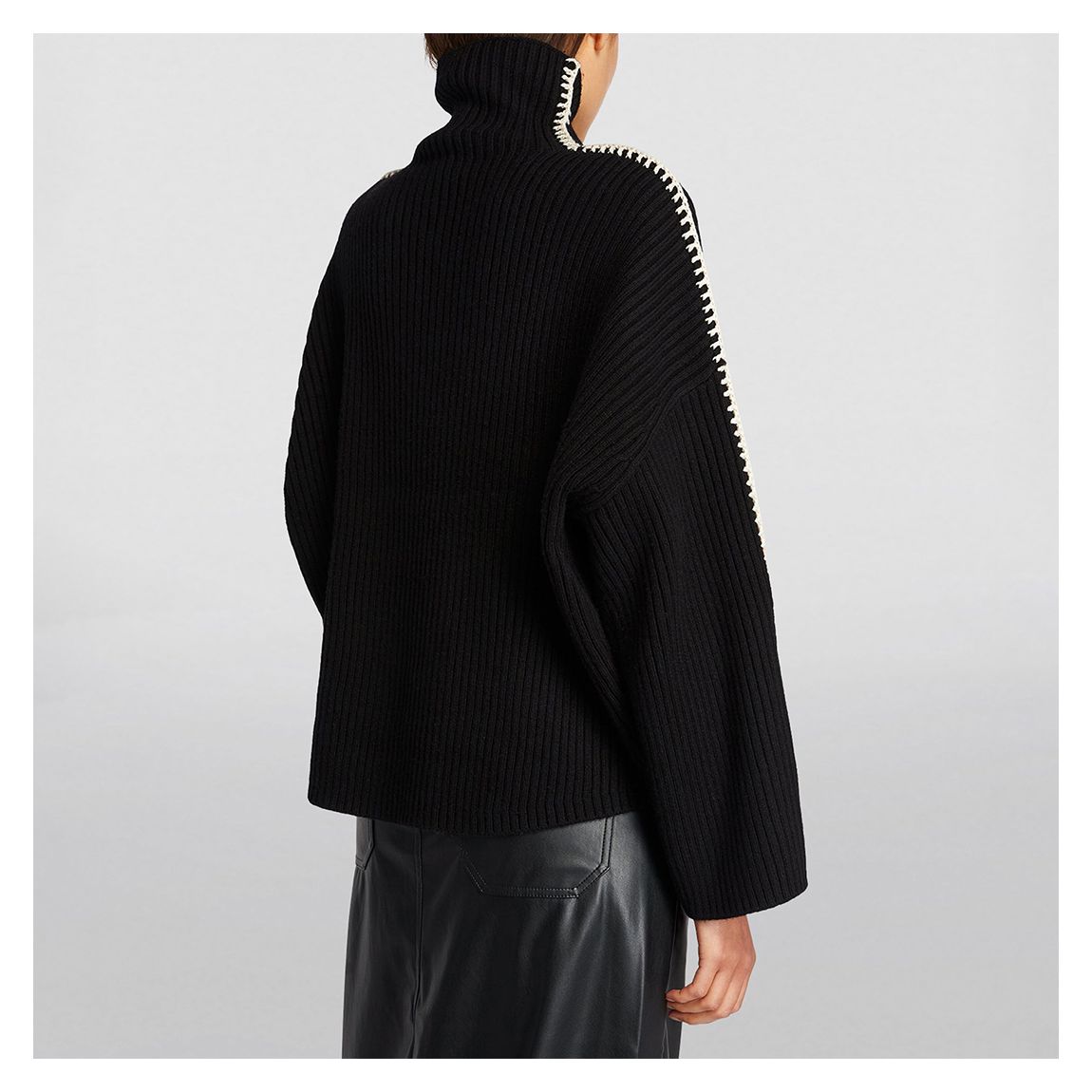 Black Ingrid Rib Tneck main product photo