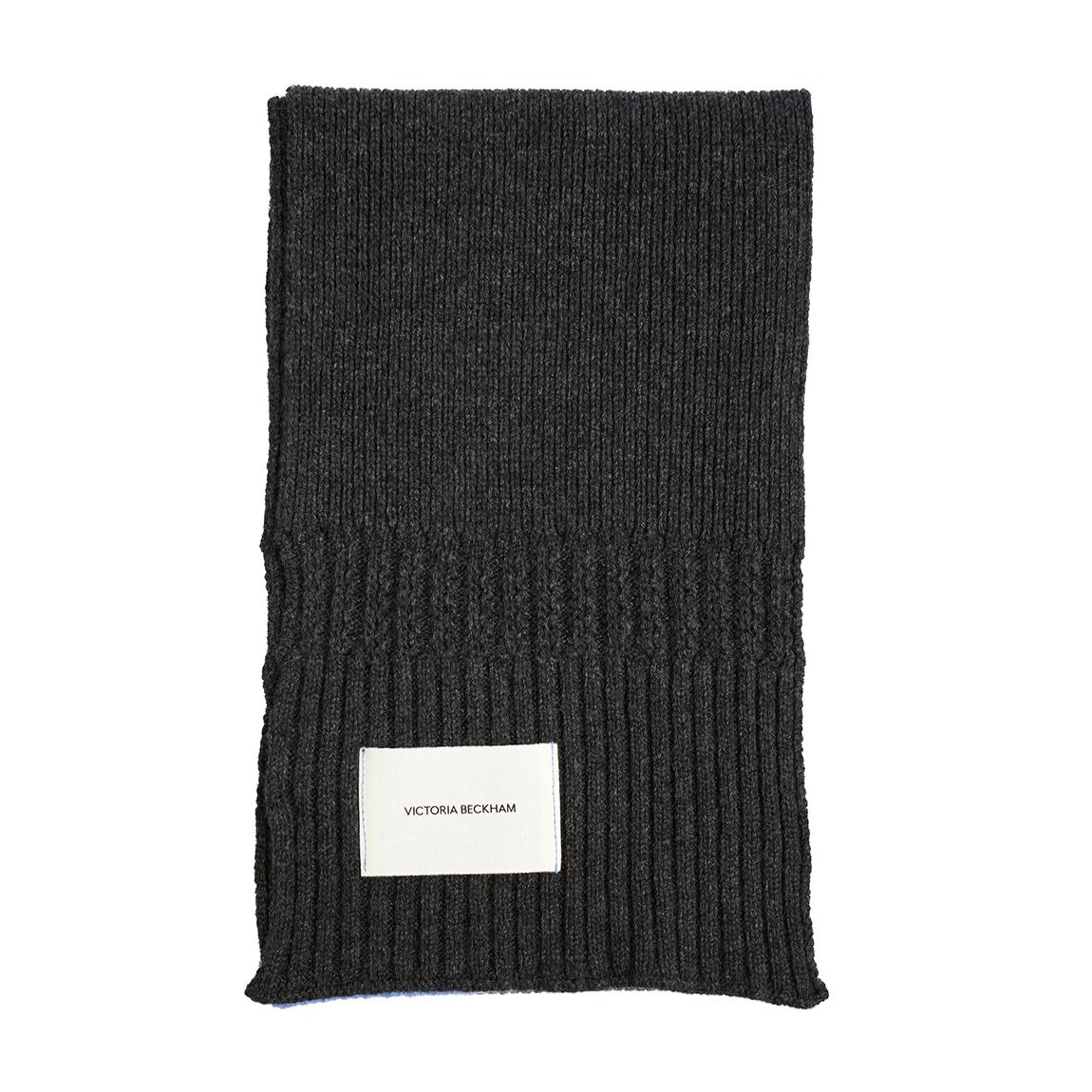 Navy Cashmere Logo Patch Scarf main product photo