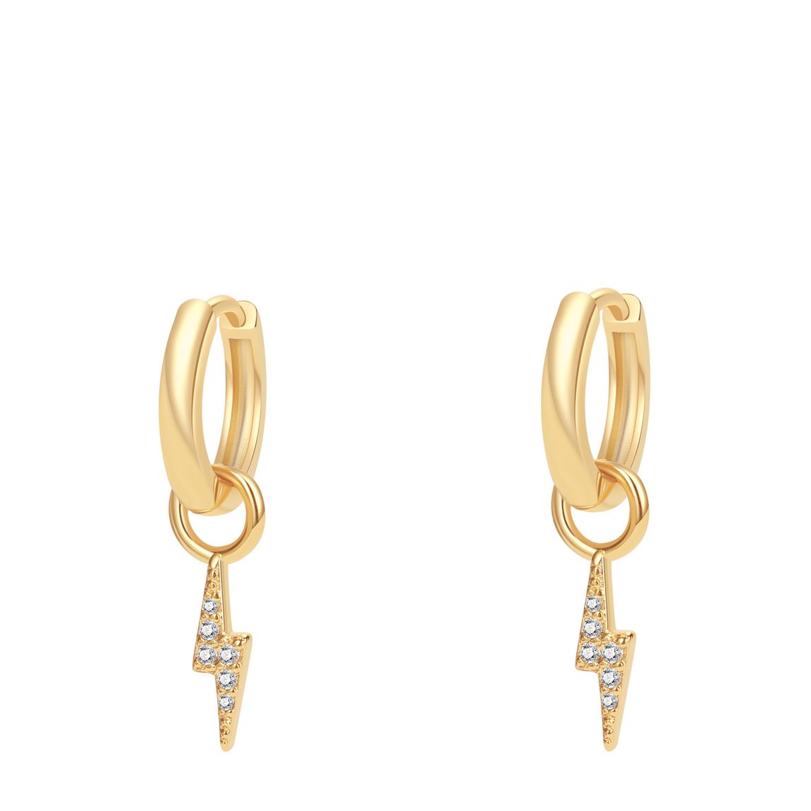 18K Gold Mini Flash Earrings main product photo
