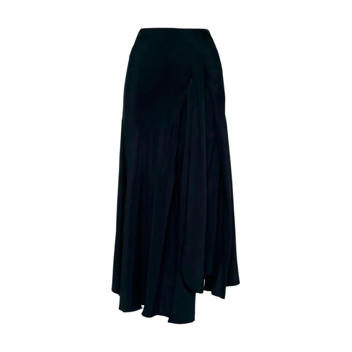 Navy Asymmetric Hem Tie Detail Skirt main product photo