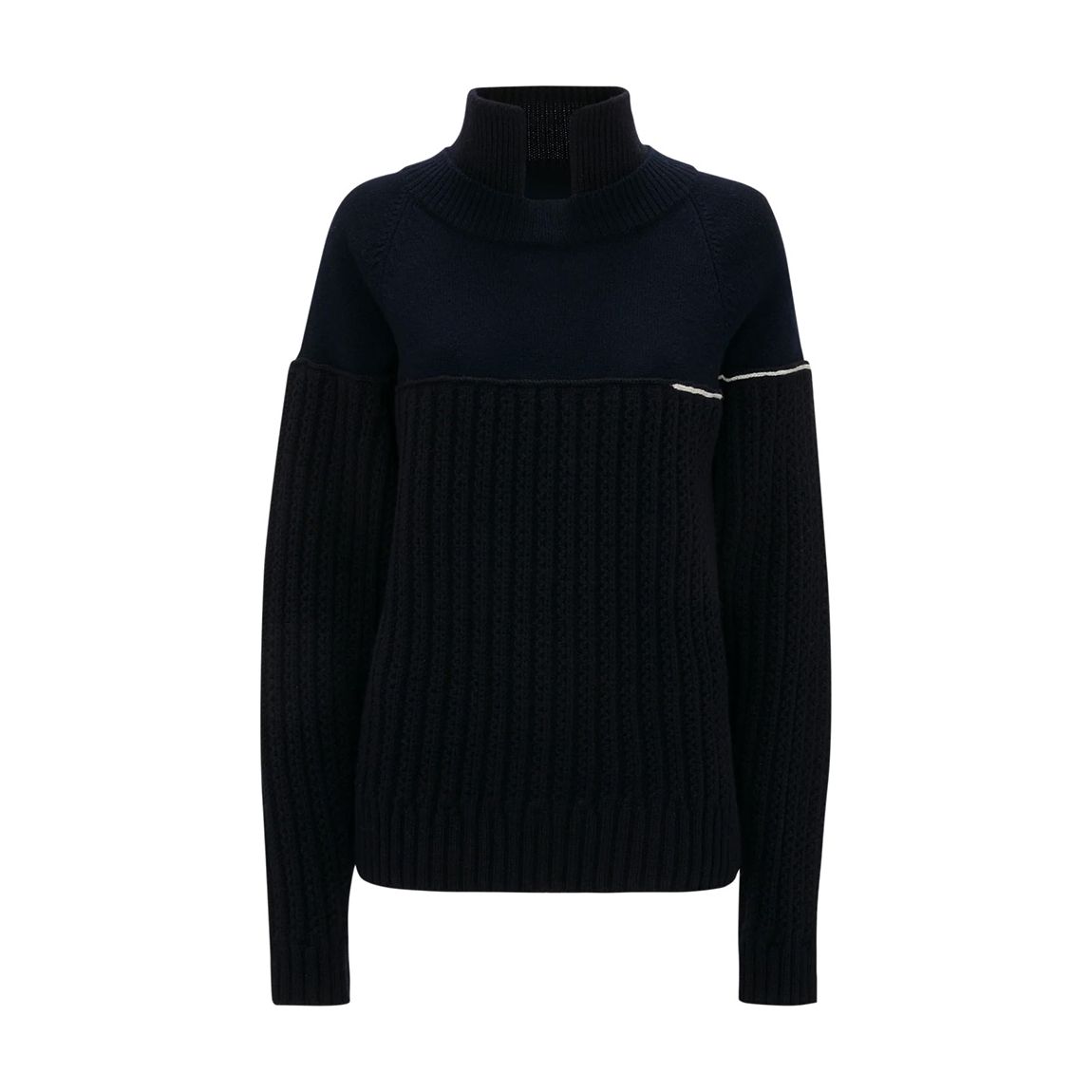 Navy Wool Collar Detail Jumper main product photo
