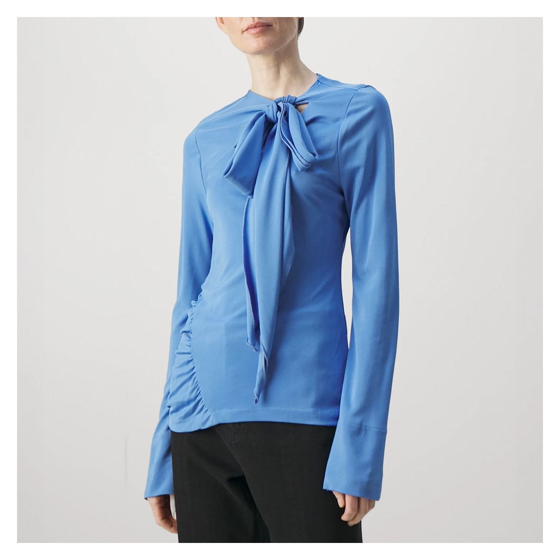 Blue Tie Detail Top main product photo