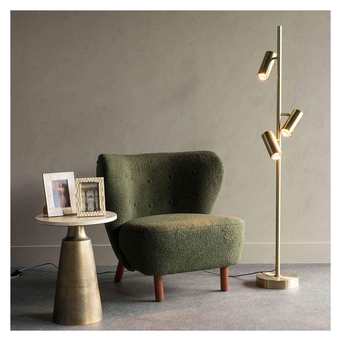 Stukely Triple Spotlight Floor Lamp G9 20W main product photo
