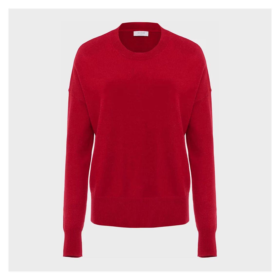 Red Lydia Button Merino Wool Blend Jumper main product photo