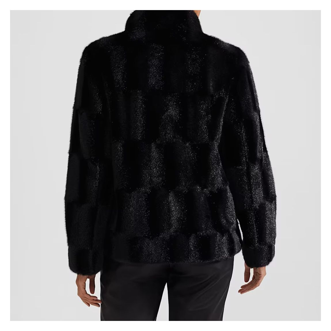 Black Andrea Faux Fur Coat main product photo