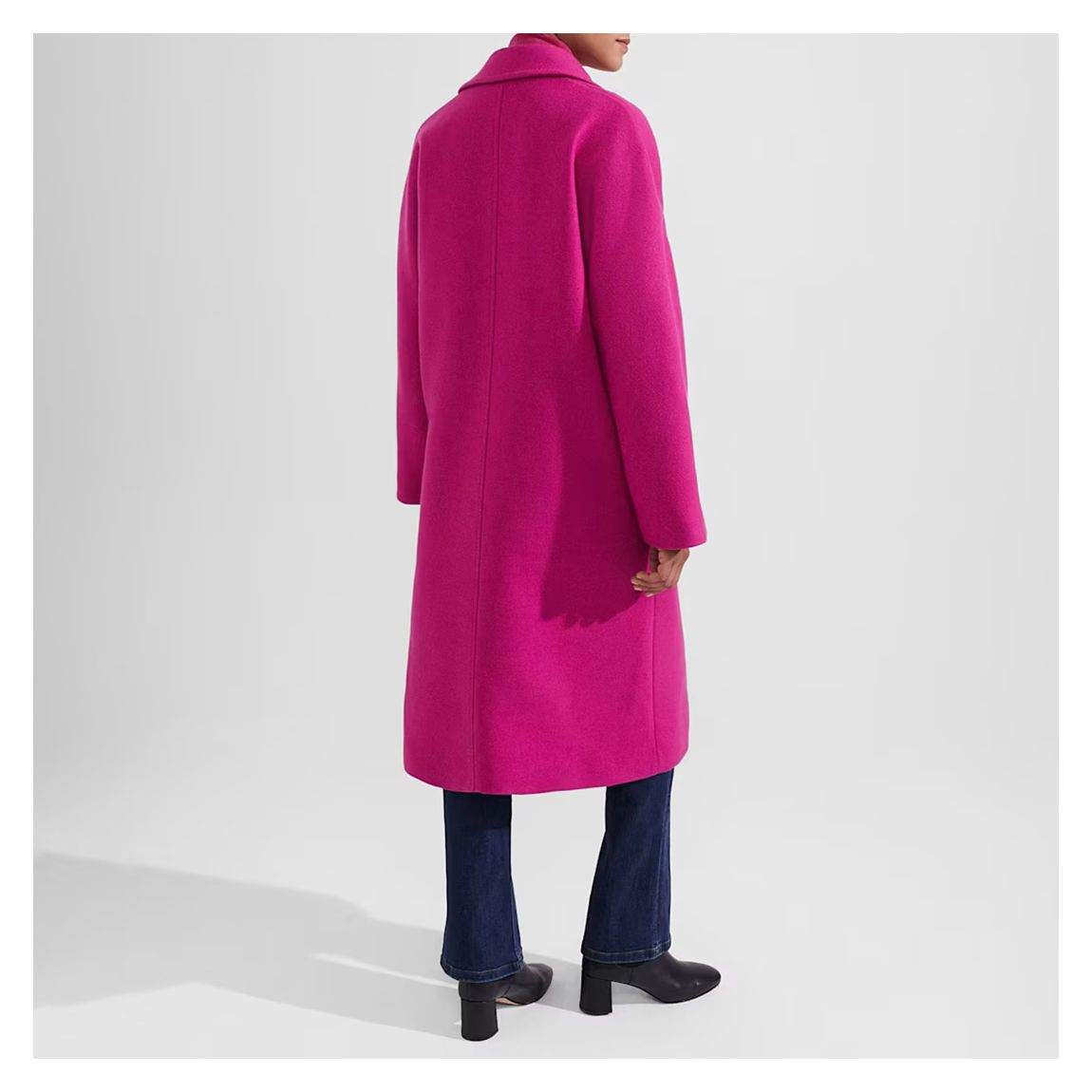 Bright Pink Carine Wool Blend Coat main product photo