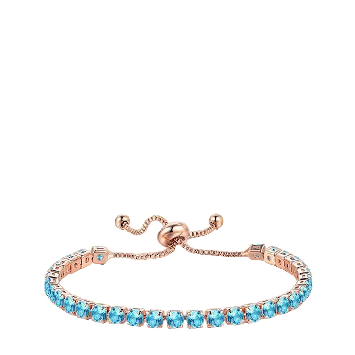 18K Gold Gemstone Adjustable Tennis Bracelet main product photo