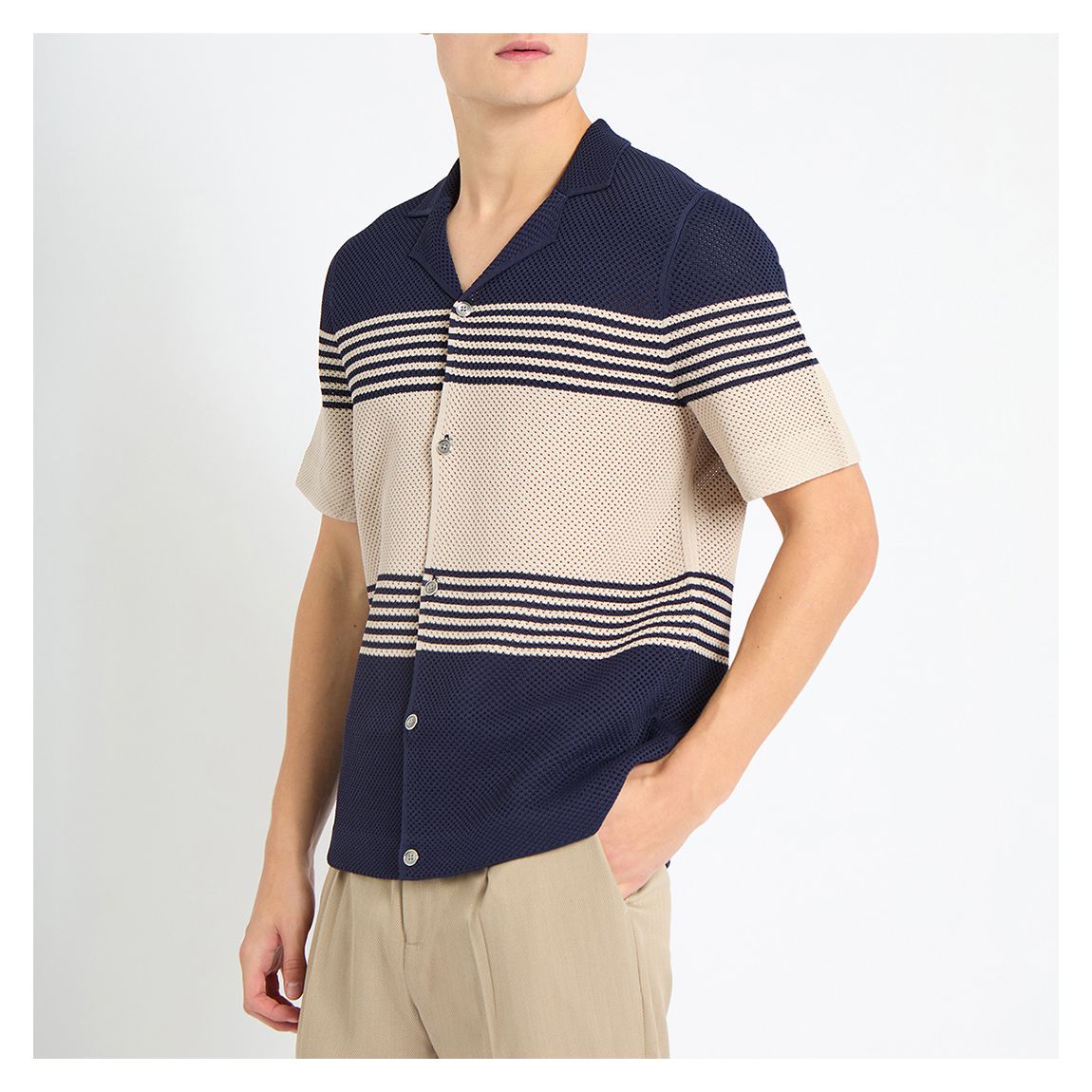 Navy Blake Knit Shirt main product photo
