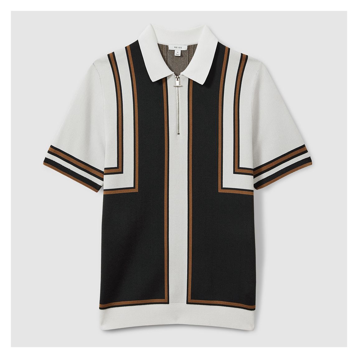 White Orion Half Zip Polo Shirt main product photo
