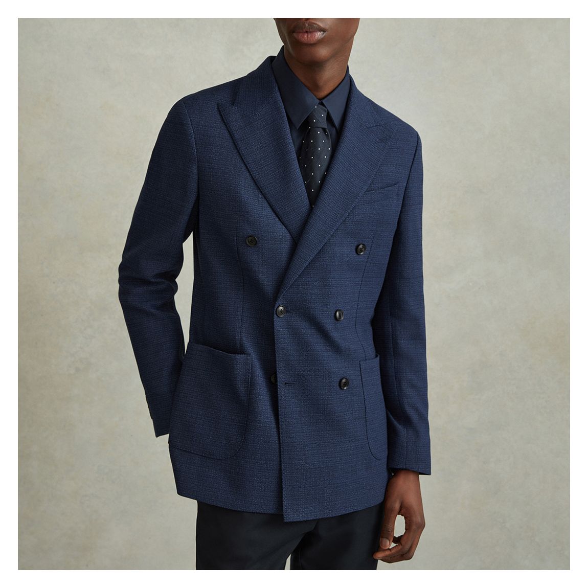 Indigo Gwynne Wool Blend Blazer main product photo